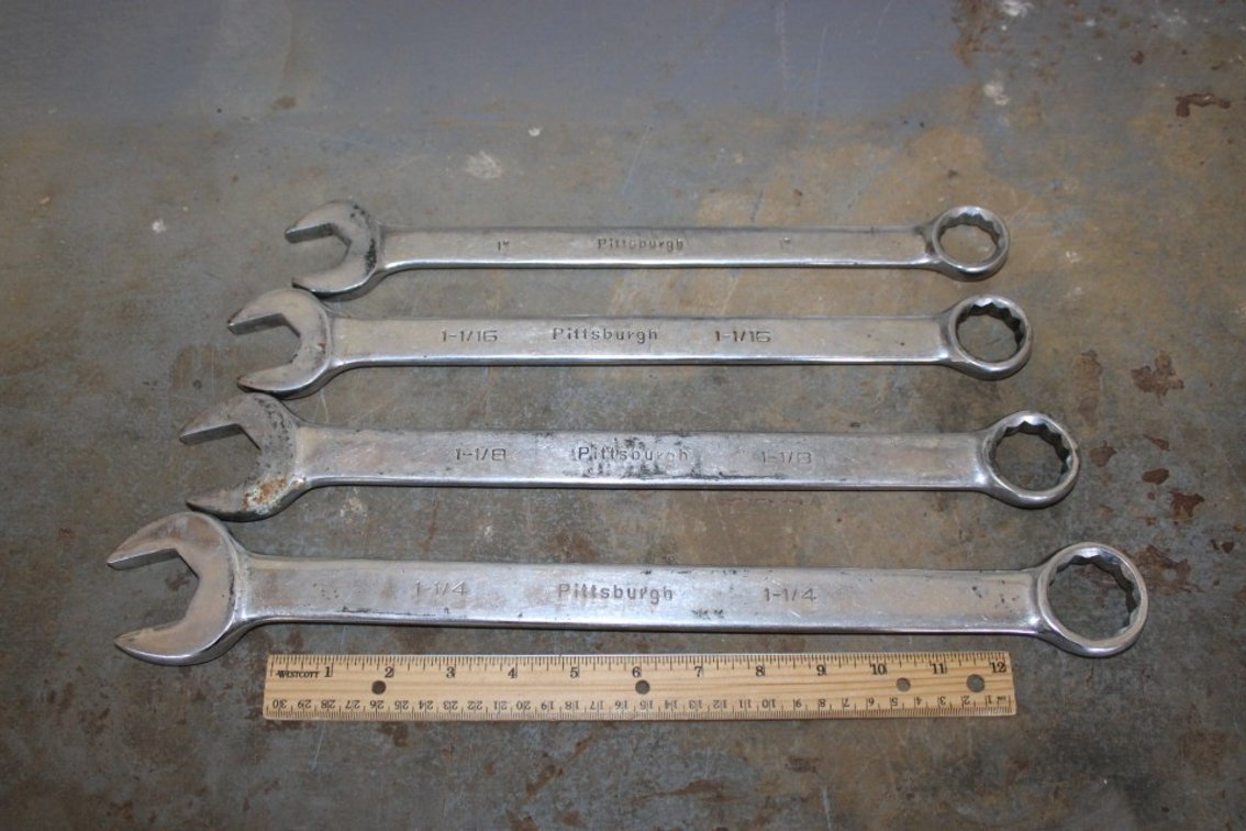 Set of 4 Pittsburgh SAE Wrenches