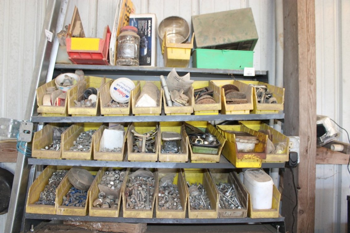 Hardware Organizer Bolted to the Wall, Bring Tools for Removal
