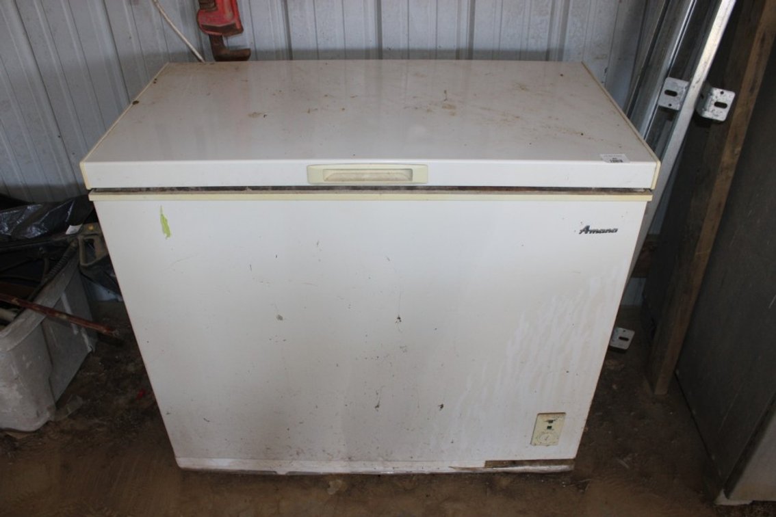 Amana Chest Freezer, Works, Measures 38.5 X 22 X 34