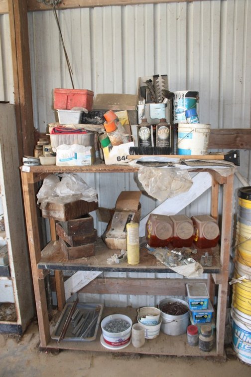 Homemade Shelf With Hardware and More