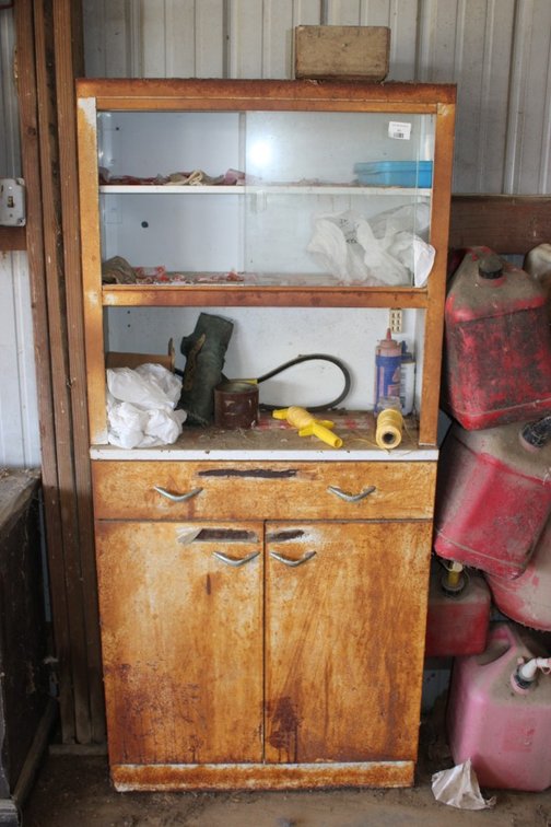 Metal Cabinet With Contents