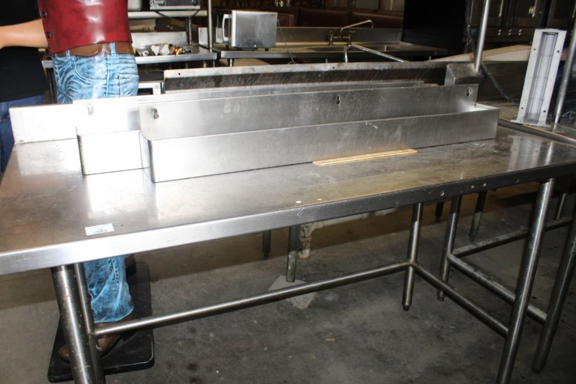 2 Stainless Wall Caddies, 41 x 4 x 6, 3.5 Inches Deep (Table not included)