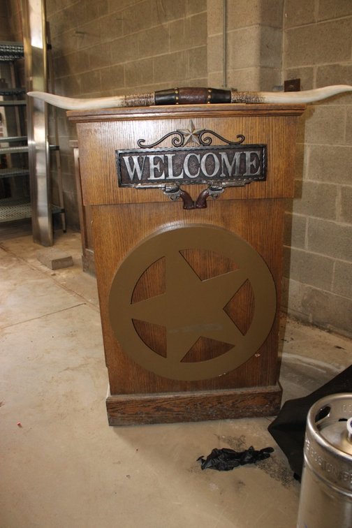 Hostess Stand, Western Themed, 30 x 24 x 49
