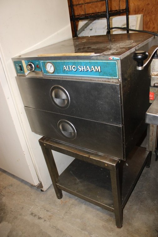 Alto-Shaam 2 Drawer Warmer on Stand, 24 x 24 x 19, Stand Measures 24 x 20 x 21