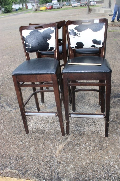 4 Cow Print Stools