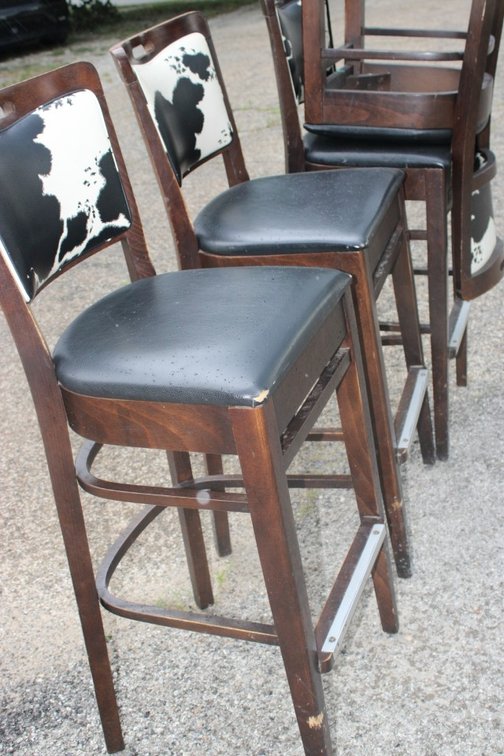 4 Cow Print Stools