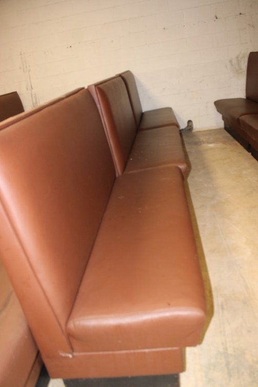 Restaurant Booths, Two Doubles, One Single, 60 Inches, and One 72 Inch Bench