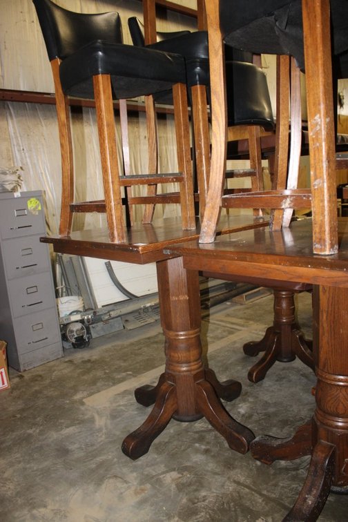 High Top Dining Table With Four Stools, 41.5 x 29.5 x 43