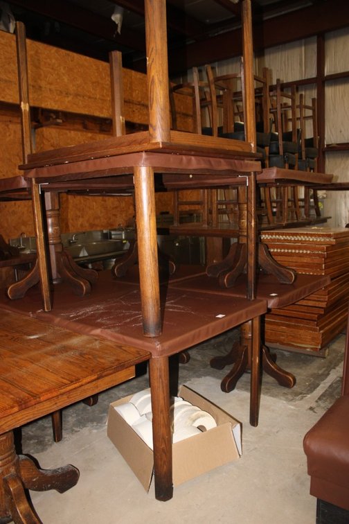 Three Dining Tables, Two Measure 36 x 36 x 30, One Measures 30 x 42 x 30