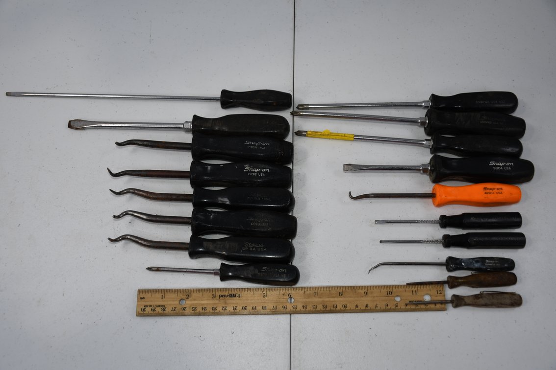 Picks, Pry Bars, and Screwdrivers Mostly Snap-On