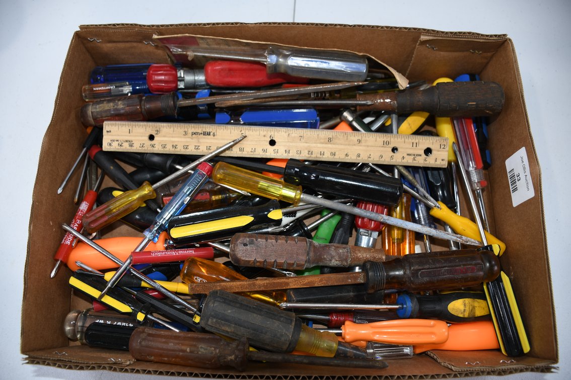 Various Screwdrivers to Include Wood Handles, Stanley, Craftsman, Etc.