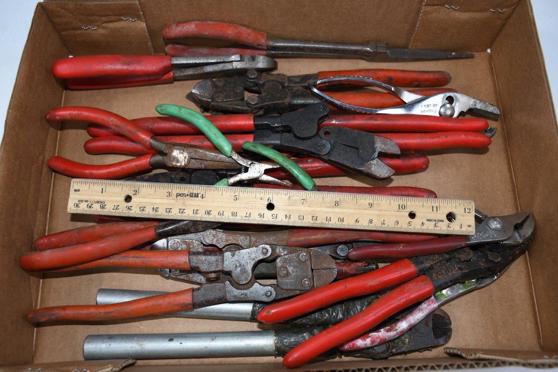 Variety of Snap-On Pliers, Snips, Channel Locks, Etc.