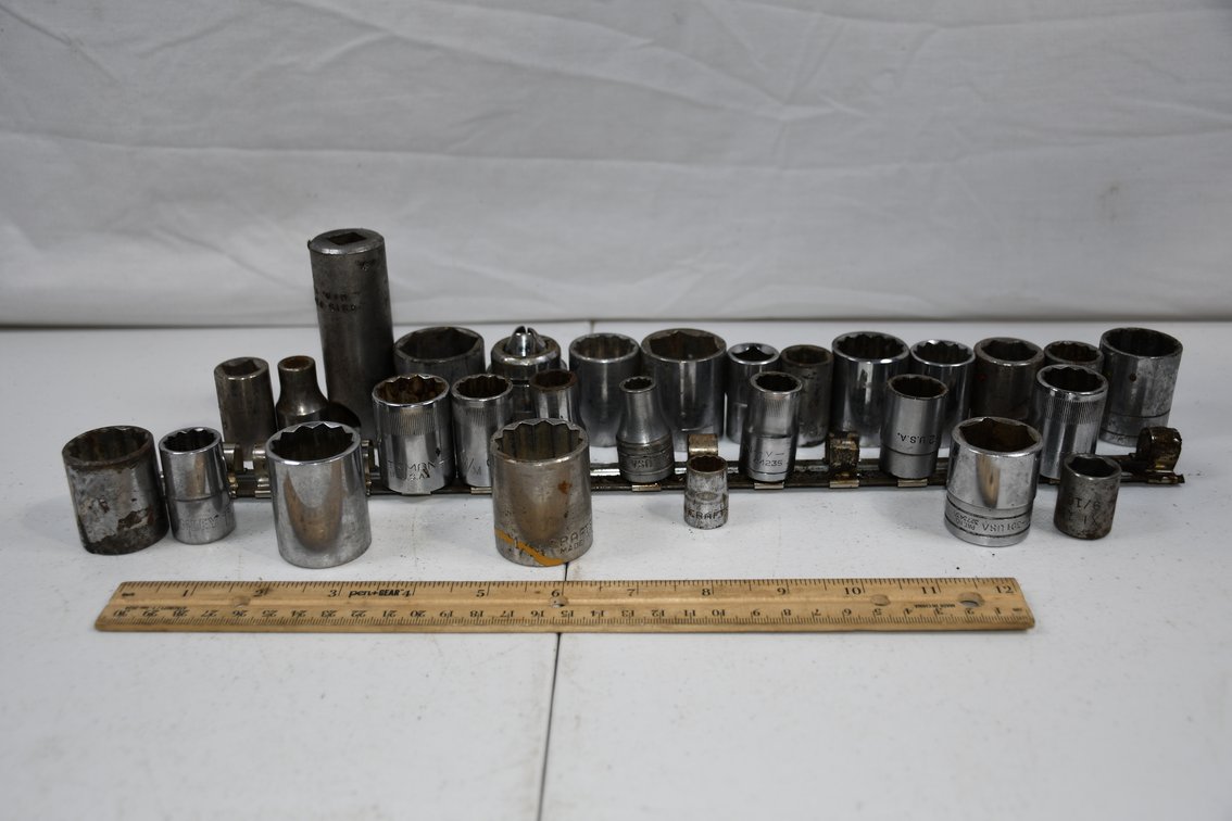 Various Sockets Mostly 0.5-Inch Drive Mostly Craftsman
