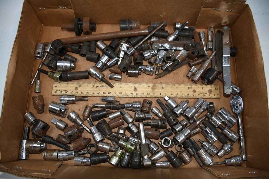 Variety of Snap-On Sockets, Hex Bits, Feeler Gauge, and More