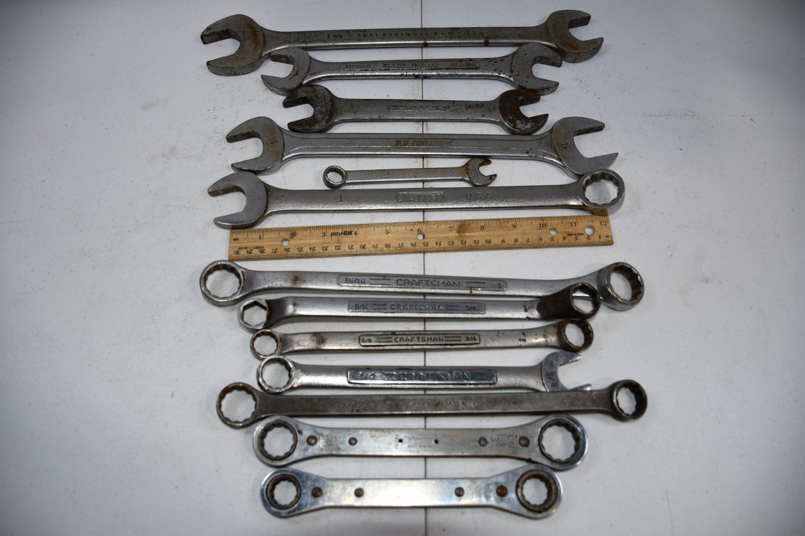 Variety of Wrenches, SAE, Craftsman, Super Wrench, Allen, SK