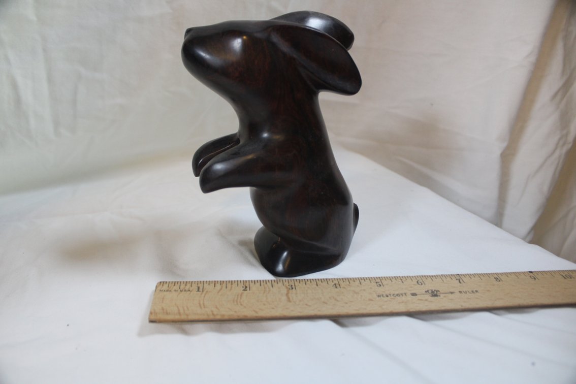 Wooden Rabbit Signed J Wyant