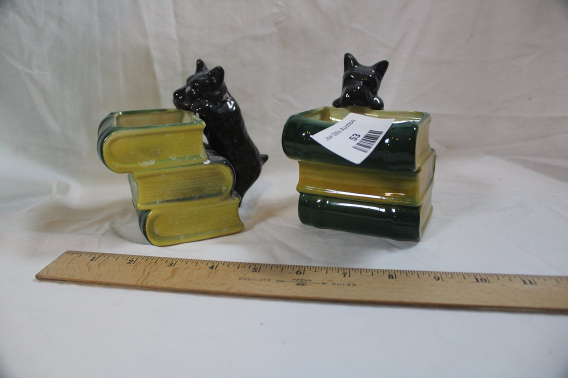 Two Scottie Dog Planters
