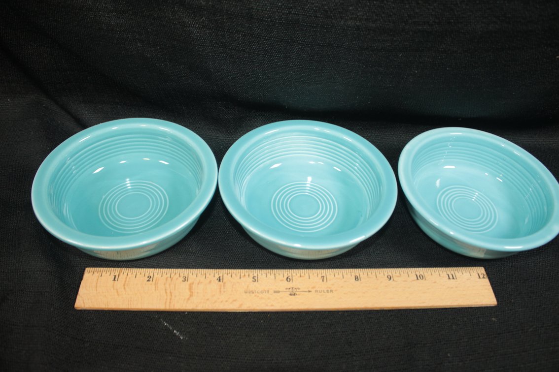 Fiesta Three Turquoise 5.5 Inch Bowls