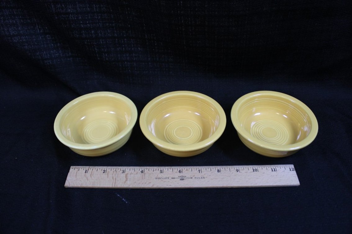 Fiesta Three Yellow 5.5 Inch Bowls