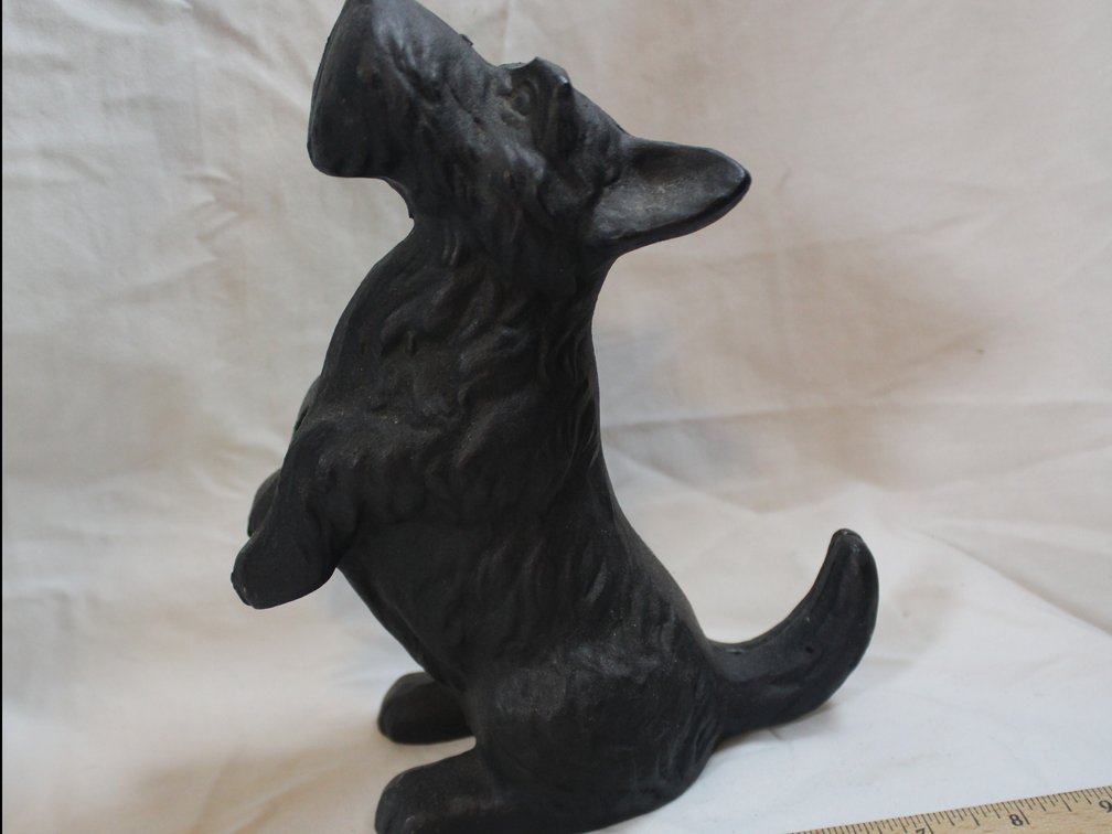 Cast Iron Scottie Dog Figure Approximately 8.5 Inches Tall