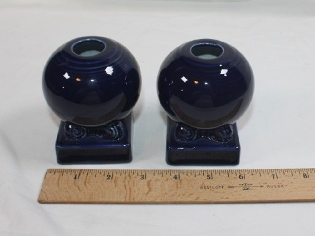 Fiesta Two Navy Blue Candleholders