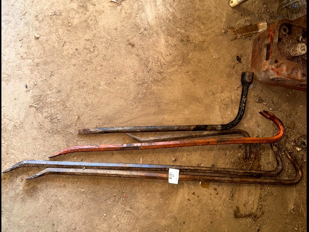 4 Pry Bars and a Tire Tool