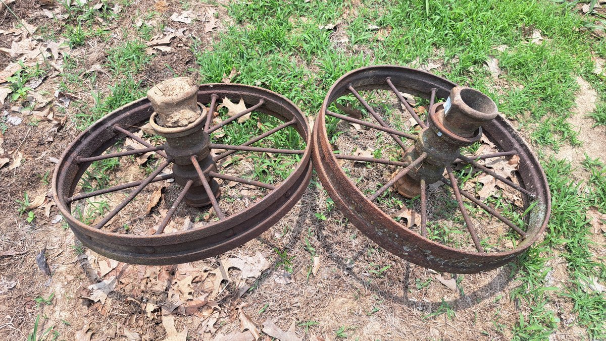 Pair of 28 Inch Antique Implement Wheels