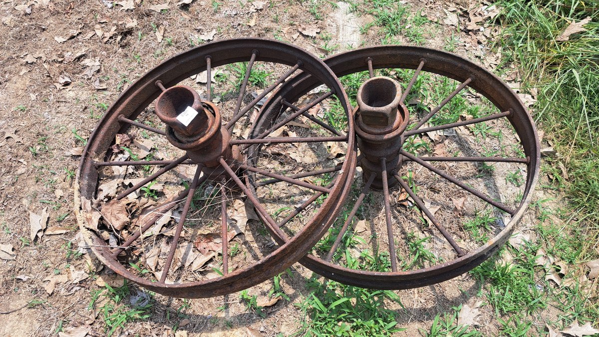 Pair of 32 Inch Antique Implement Wheels