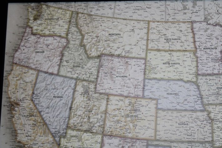 Image for US Map Measures 33 x 22