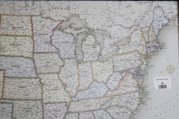 Image for US Map Measures 33 x 22