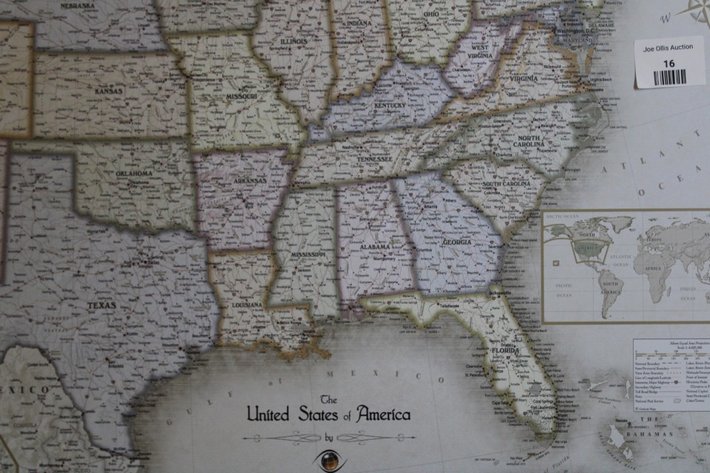 Image for US Map Measures 33 x 22
