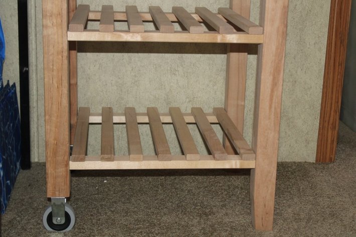 Image for Wood Rolling Cart Measures 23 x 20 x 33