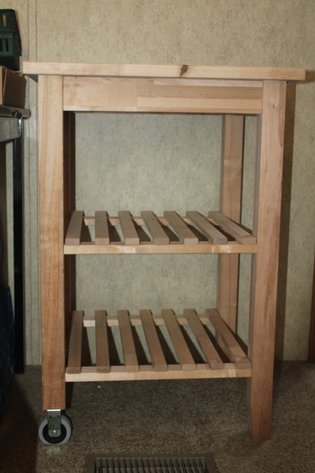 Image for Wood Rolling Cart Measures 23 x 20 x 33
