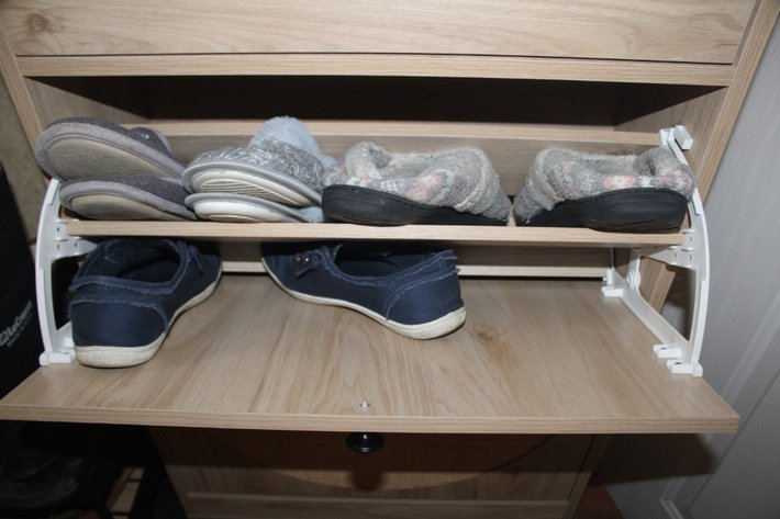 Image for Shoe Organizer Cabinet with Shoes and Glasses Measures 23 x 9 x 41