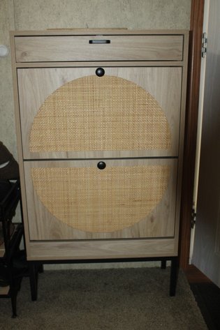Image for Shoe Organizer Cabinet with Shoes and Glasses Measures 23 x 9 x 41