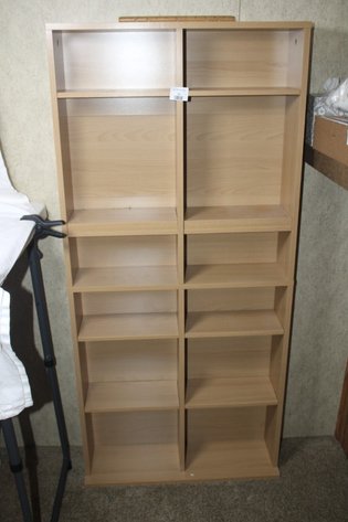 Image for Adjustable Shelving, Missing Some Shelf Brackets Measures 25 x 6 x 54