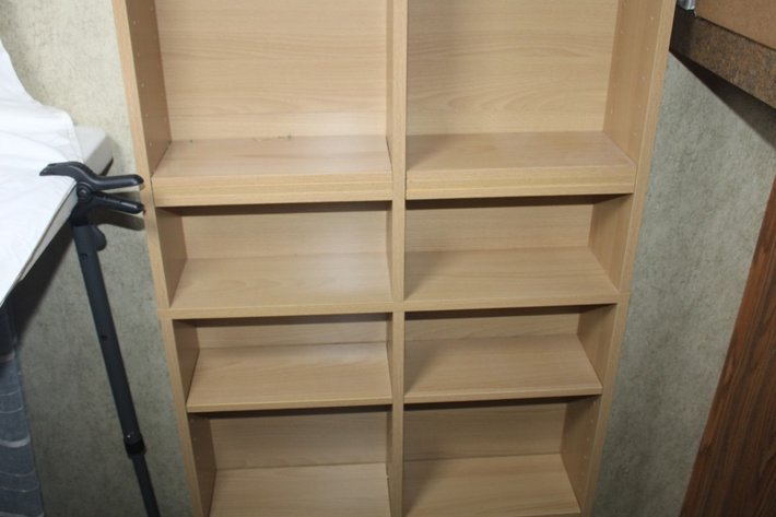 Image for Adjustable Shelving, Missing Some Shelf Brackets Measures 25 x 6 x 54