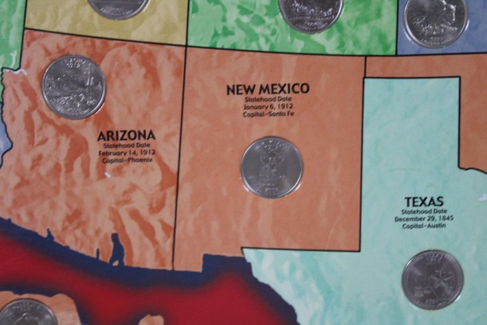 Image for 50 State Quarter Collector's Map Seems to Be Complete, No Guarantees on Doubles