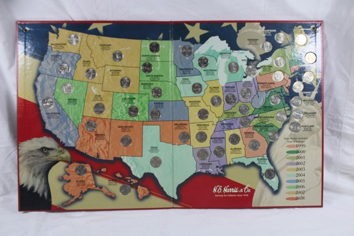 Image for 50 State Quarter Collector's Map Seems to Be Complete, No Guarantees on Doubles