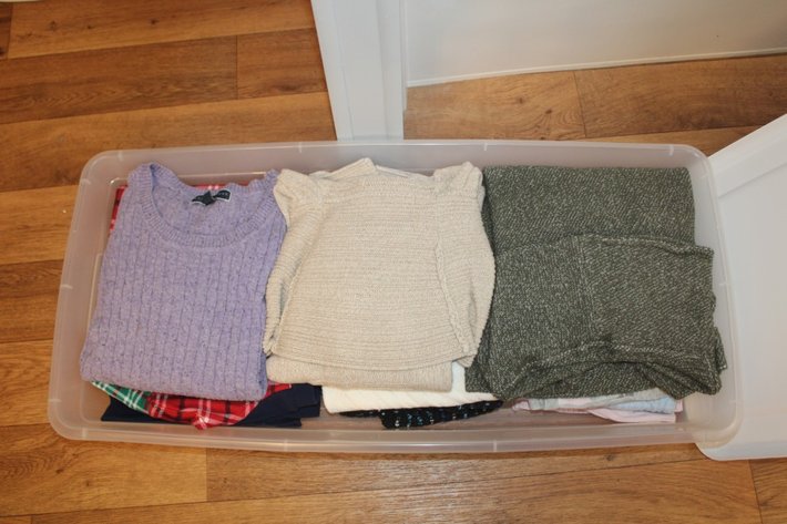 Image for Four Totes Of Ladies Clothes, Size Large and Extra Large, and Other Soft Goods