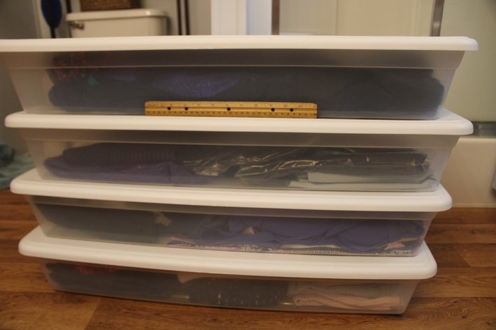 Image for Four Totes Of Ladies Clothes, Size Large and Extra Large, and Other Soft Goods