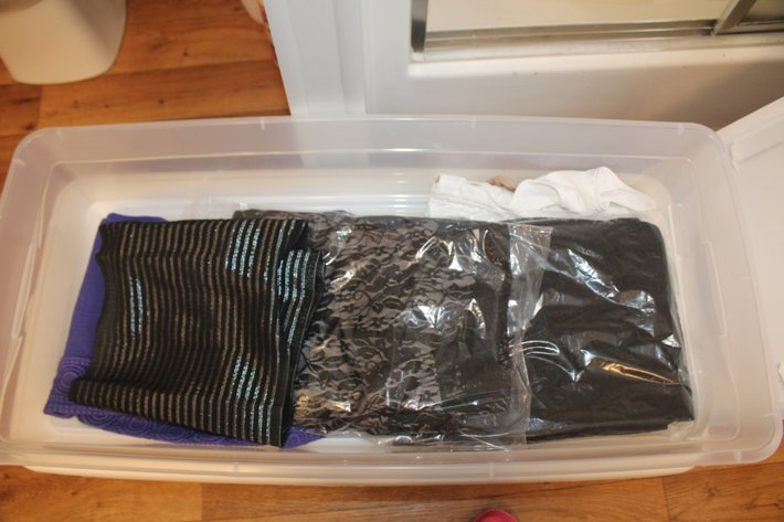 Image for Four Totes Of Ladies Clothes, Size Large and Extra Large, and Other Soft Goods
