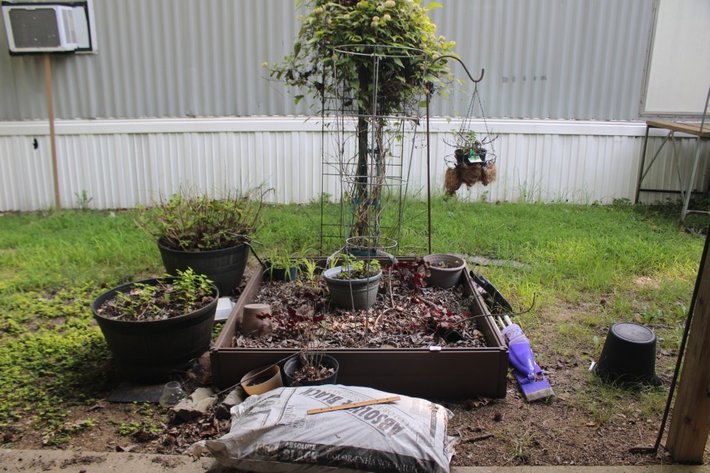 Image for Potted Plants, Shepherd Hooks and Wind Chime