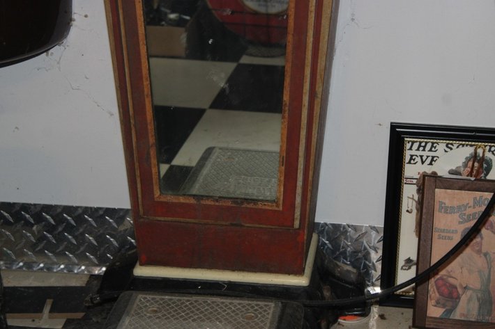 Image for Vintage Watling Scale Company Weight and Fortune Scale No Key Locked, Measures 16 x 24 x 64