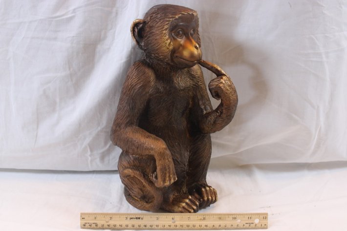 Image for 14 Inch Plastic Bronze Monkey