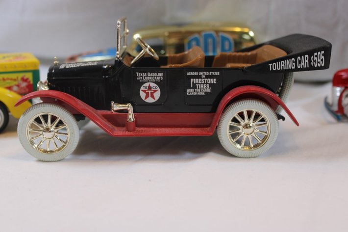 Image for Four 1:24 Scale Diecast Cars, Three Winner's Circle Coupes, and a Ertl 1917 Touring Car