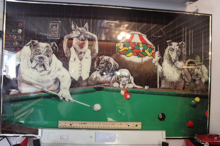 Image for Dog Billiard Print from Fortune and Fame, Measures 32 x 20