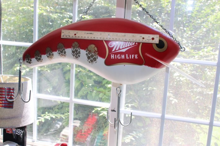 Image for Plastic Miller Lite 26 Inch Advertising Fishing Lure