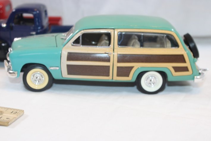 Image for Four 1:24 Scale Cars: 1949 Ford Woody, 1941 Plymouth Truck, 1937 Ford Pickup, and 1948 Chevy Aerocoupe