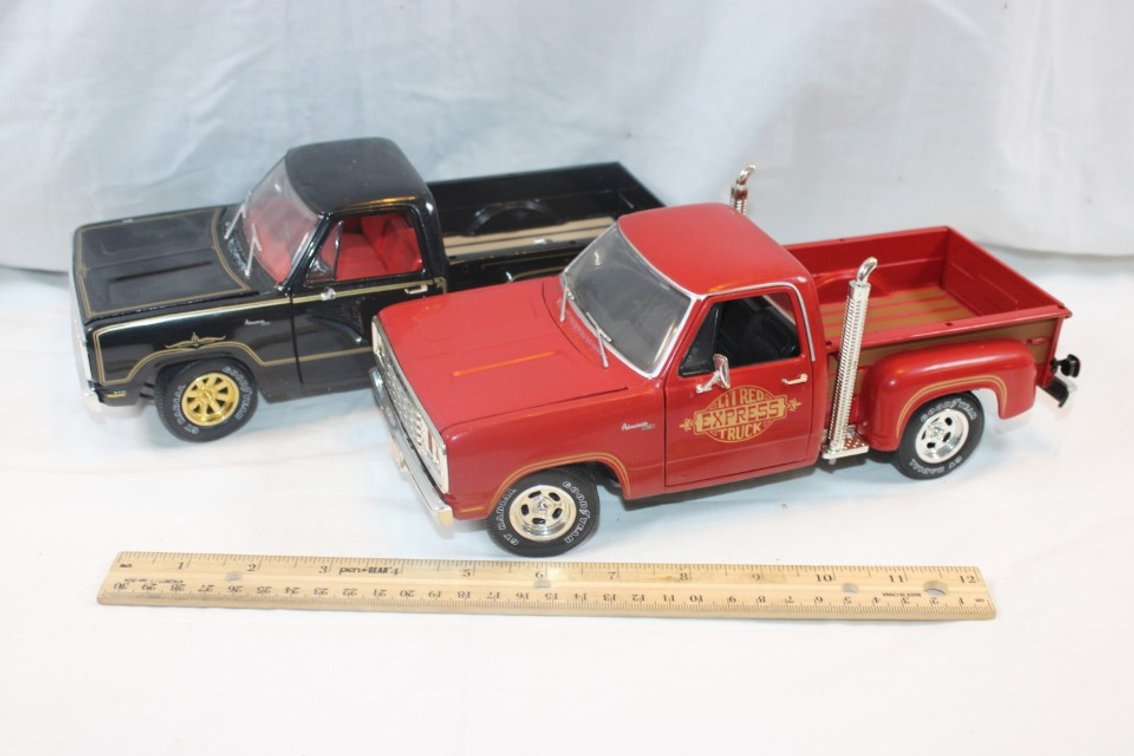 Two 1:18 Scale Dodge Stepside And, 1978 Little Red Express Truck